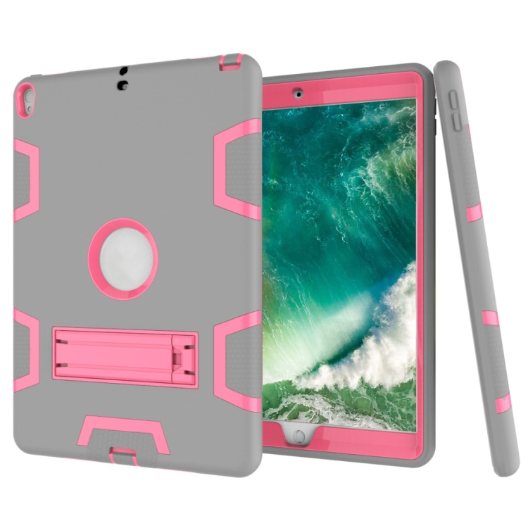 

Contrast Color Silicone + PC Shockproof Case for iPad Air 2019 10.5 inch / Pro 10.5 inch, with Holder