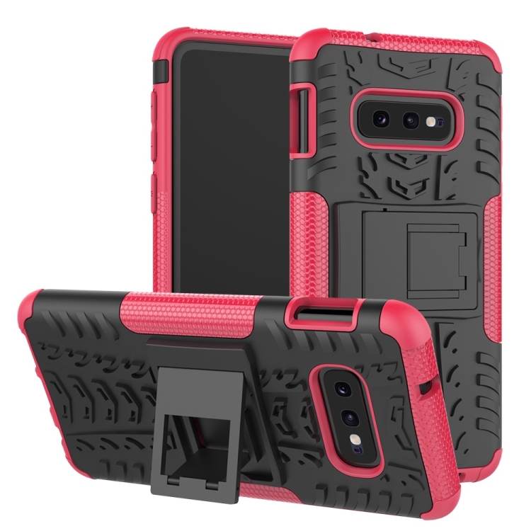 

Tire Texture TPU+PC Shockproof Case for Galaxy S10e, with Holder