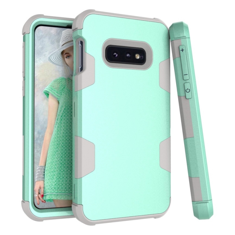 

Contrast Color Silicone + PC Shockproof Case for Galaxy S10e (Mint)