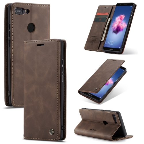 

CaseMe Multifunctional Retro Frosted Horizontal Flip Leather Case for Huawei P Smart / Enjoy 7S / Honor 9 Lite, with Card Slots & Holder & Wallet(Coffee)