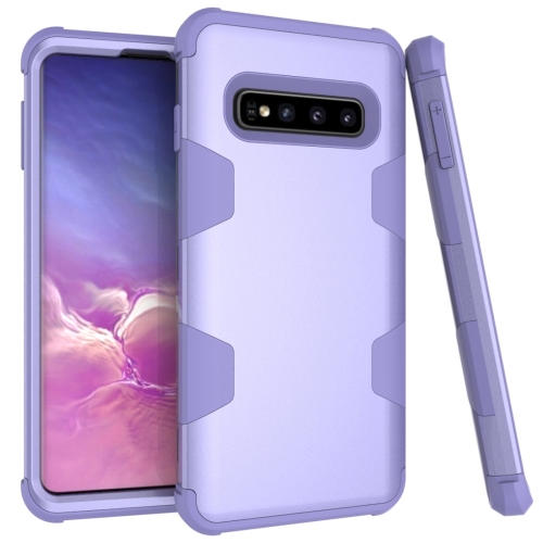 

Contrast Color Silicone + PC Shockproof Case for Galaxy S10 (Purple)