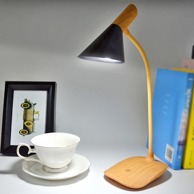 

YWXLight Portable USB Charging Touch Switch Dimmable LED Desk Lamp Eye Protection Reading Light (Black)