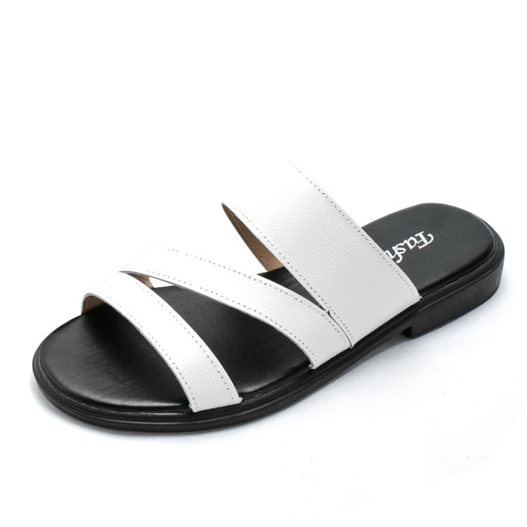 

Simple Casual Non-slip Wear Resistant Slippers Sandals for Women (Color:White Size:36)