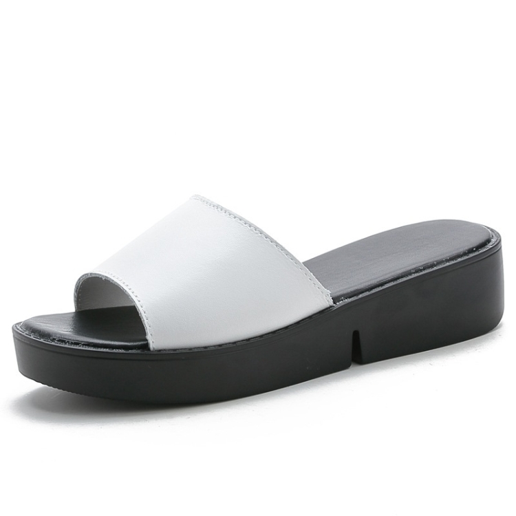 

Simple Casual Wild Non-slip Wearable Slippers Sandals for Women (Color:White Size:36)