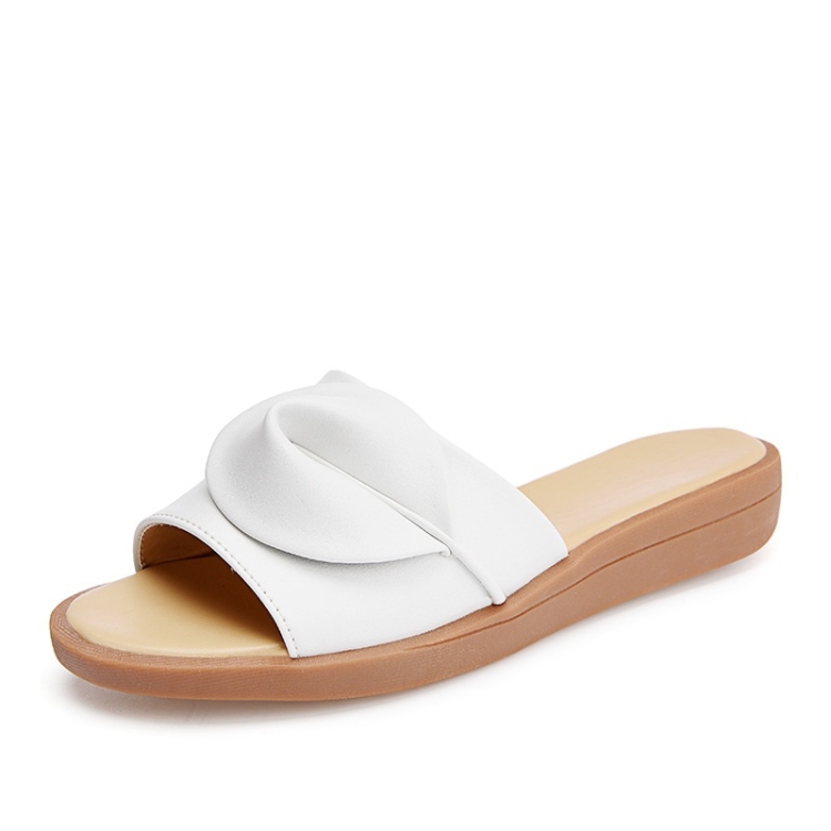 

Non-slip Wear-resistant Casual Wild Slippers Sandals for Women (Color:White Size:37)