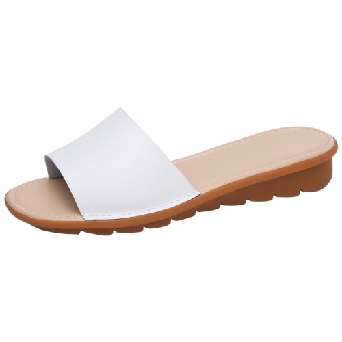 

Simple and Stylish Wild Slippers Sandals for Women (Color:White Size:37)