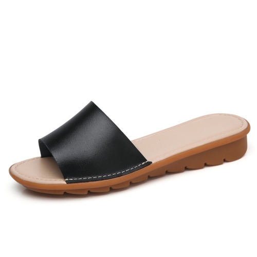 

Simple and Stylish Wild Slippers Sandals for Women (Color:Black Size:39)