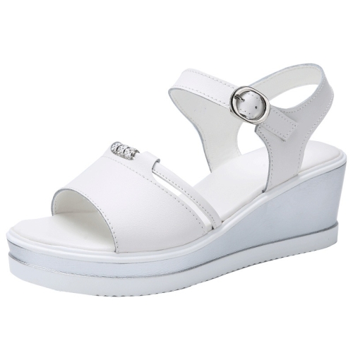 

Increased Thick Bottom Non-slip Wear-resistant Casual Sandals for Women (Color:White Size:36)