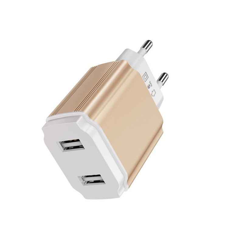 

Borofone BA9A Dual USB Charger Adapter, EU Plug (Gold)