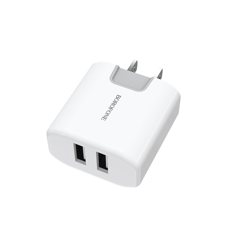 

Borofone BA12 Dual USB Charger Adapter, US Plug