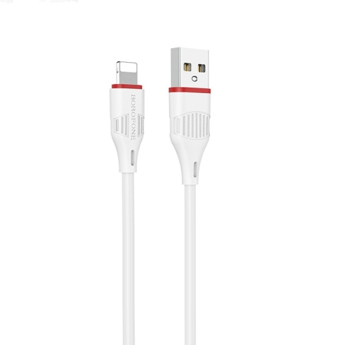 

Borofone BX17 Enjoy 2A 8 Pin to USB Fast Charging Cable (White)