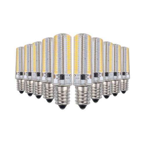

10 PCS E11 7W 152 LEDs 3014 SMD 600-700 LM Warm White Dimmable Silicone LED Corn Bulbs, AC 110V