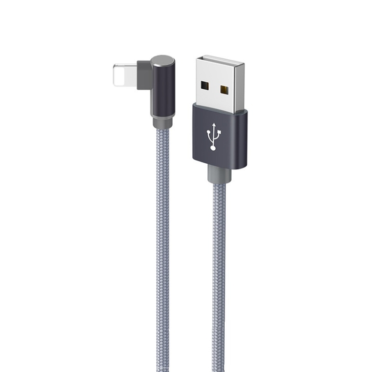 

Borofone BX26 8 Pin USB Elbow Charging Data Cable for iPhone X, iPhone 8 & 8 Plus, iPhone 7 & 7 Plus, iPhone 6 & 6s, iPhone 6 Plus & 6s Plus (Gray)