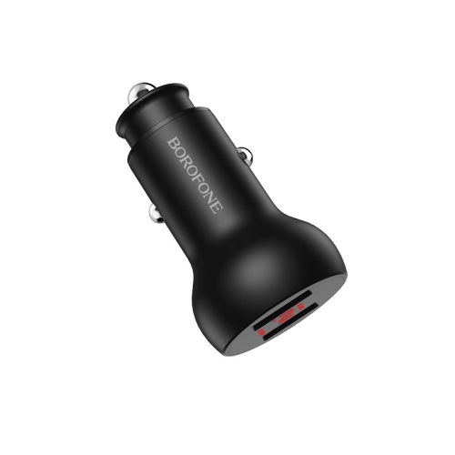 

Borofone BZ9A Digital Display Dual USB 3.1A Fast Charging Aluminum Car Charger (Black)