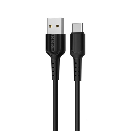 

Borofone BX16 1m 2A USB-C / Type-C to USB Charging Data Cable for Galaxy, Huawei, LG, HTC, Sony and Other Type-C Phones (Black)