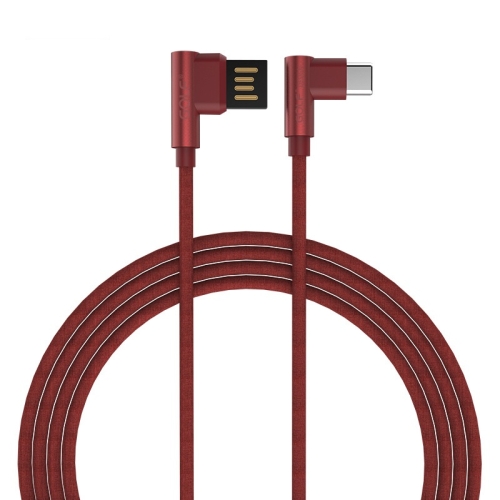 

GOLF GC-48t 1m PUDDING 90 Degree Elbow USB-C / Type-C to USB 2.4A Fast Charging USB Data Cable for Galaxy S8 & S8+ / LG G6 / Huawei P10 & P10 Plus / Xiaomi Mi 6 & Max 2 and other Smartphones (Red)