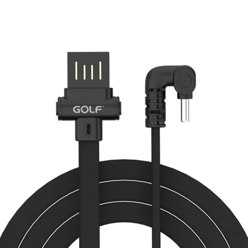 

GOLF GC-68T 1m 180 Degree Elbow USB-C / Type-C to USB 3A Fast Charging USB Data Cable for Galaxy S8 & S8+ / LG G6 / Huawei P10 & P10 Plus / Xiaomi Mi 6 & Max 2 and other Smartphones (Black)