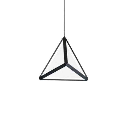 

YWXLight Iron Art Milimalist Triangle Shaped LED Droplight Ceiling Light Pendant Lamp for Restaurant Bar Cafe House Bistro Aisle Hall (Black)