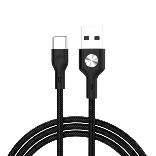

GOLF GC-60c CD Texture USB-C / Type-C to USB 2.4A Fast Charging USB Data Cable for Galaxy S8 & S8+ / LG G6 / Huawei P10 & P10 Plus / Xiaomi Mi 6 & Max 2 and other Smartphones (Black)