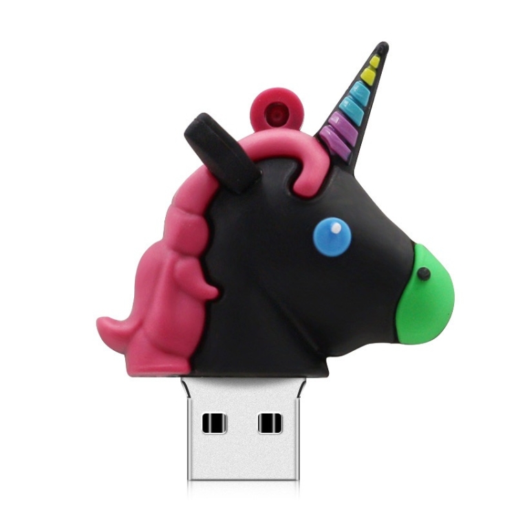

MicroDrive 64GB USB 2.0 Creative Unicorn Shape U Disk (Black)