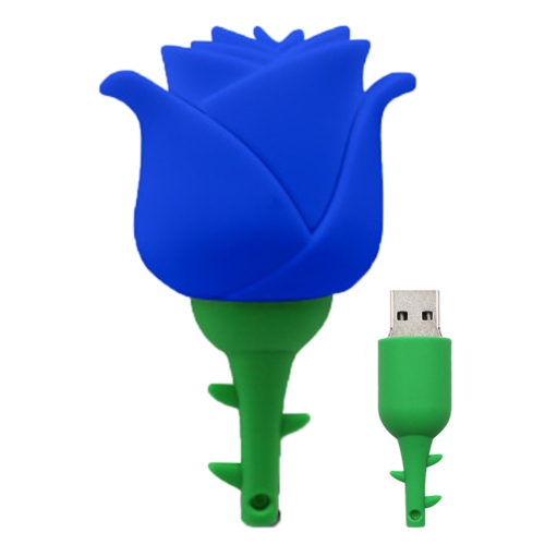 

MicroDrive 128GB USB 2.0 Creative Rose U Disk (Blue)