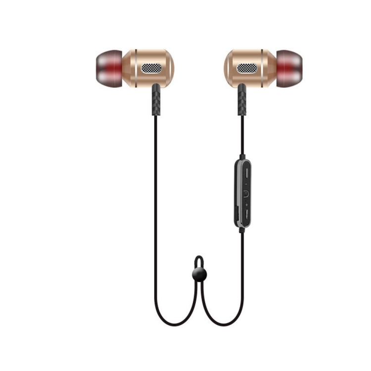 

Moloke S8 Hanging Neck In-Ear Sports Bluetooth Earphone Waterproof Anti-sweat Stereo Sound Headset (Gold)