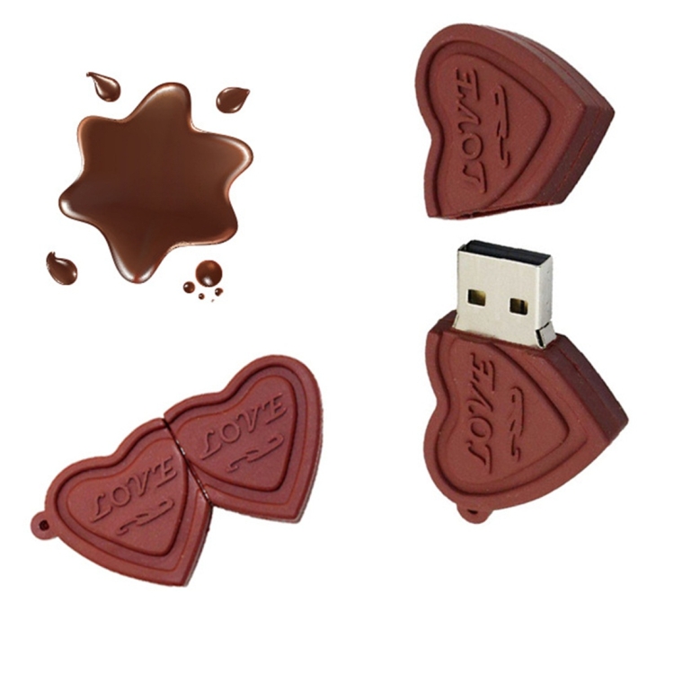 

MicroDrive 128GB USB 2.0 Creative Heart Chocolate U Disk
