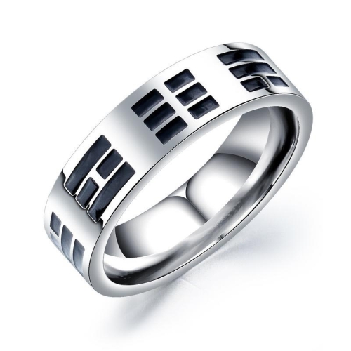 

OPK Personality Ring Vintage Titanium Steel Ring for Men (7)