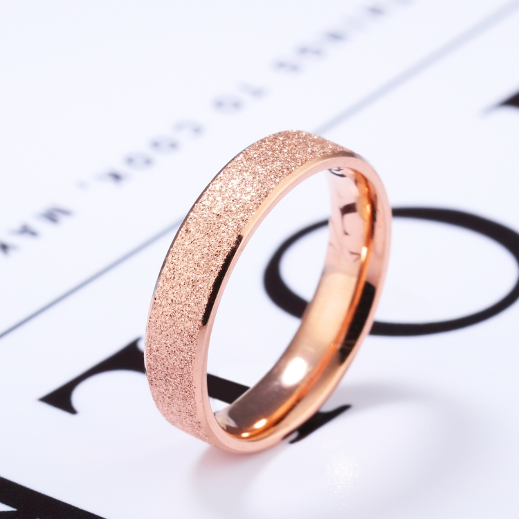 

OPK Pure Steel Scrub Rose Gold Titanium Steel Ring for Women (Color:Rose Gold Size:8)