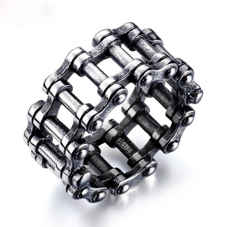 

OPK Personality Stainless Steel Locomotive Chain Ring Jewelry for Men (8)