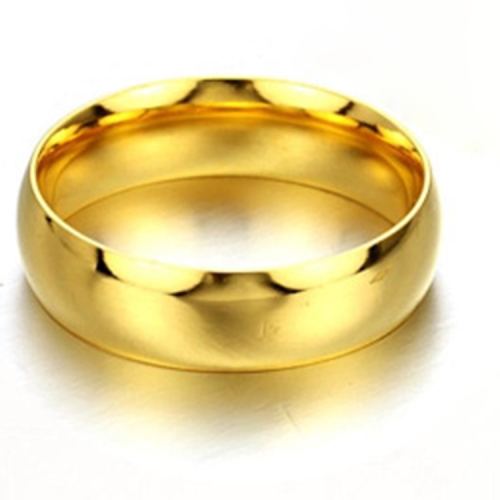 

OPK Glossy Couple Titanium Steel Ring, Male Type (Color:Gold Size:7)