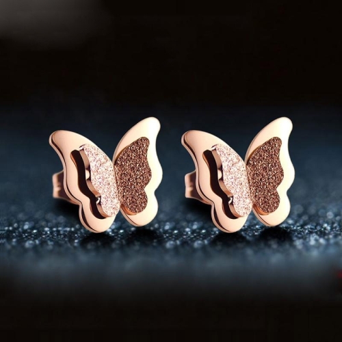 

OPK Exquisite Fashion Rose Gold-plated Matte Earrings for Women