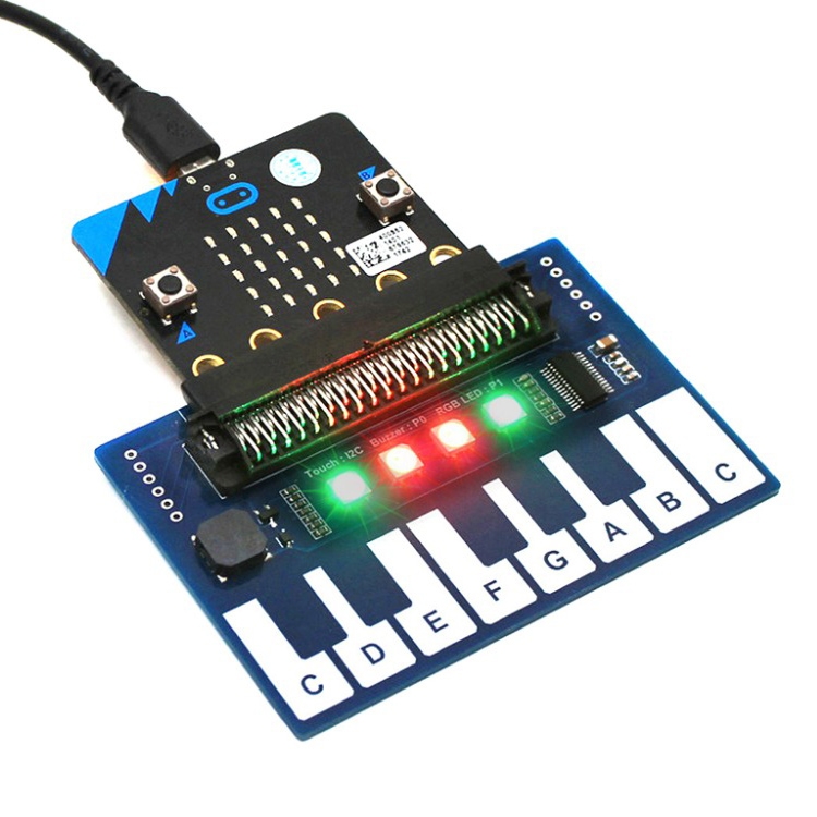 

Waveshare Mini Piano Module for micro:bit, Touch Keys to Play Music