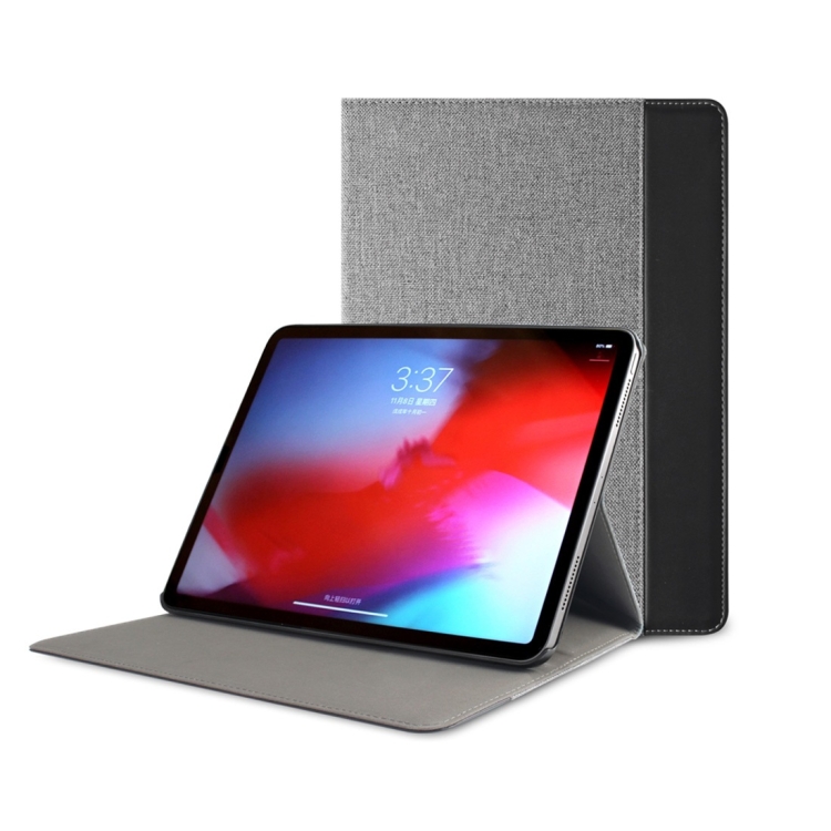 

Mutural British Series Color Matching PC + Canvas PU Leather Case for iPad Pro 12.9 inch (2018), with Holder & Pen Slot