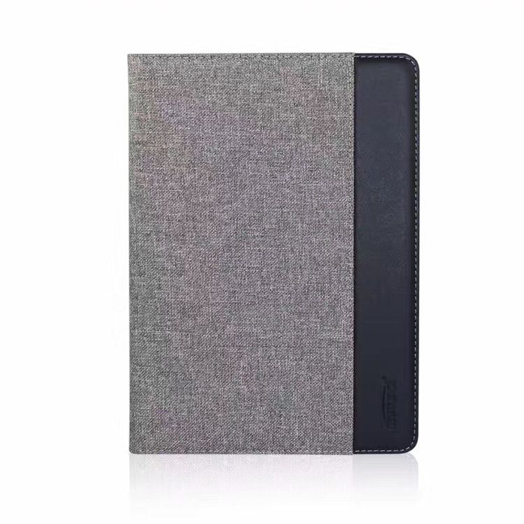 

Mutural British Series Color Matching PC + Canvas PU Leather Case for iPad Pro 9.7 inch & iPad 9.7 (2018) & iPad Air & Air 2, with Holder(Black)