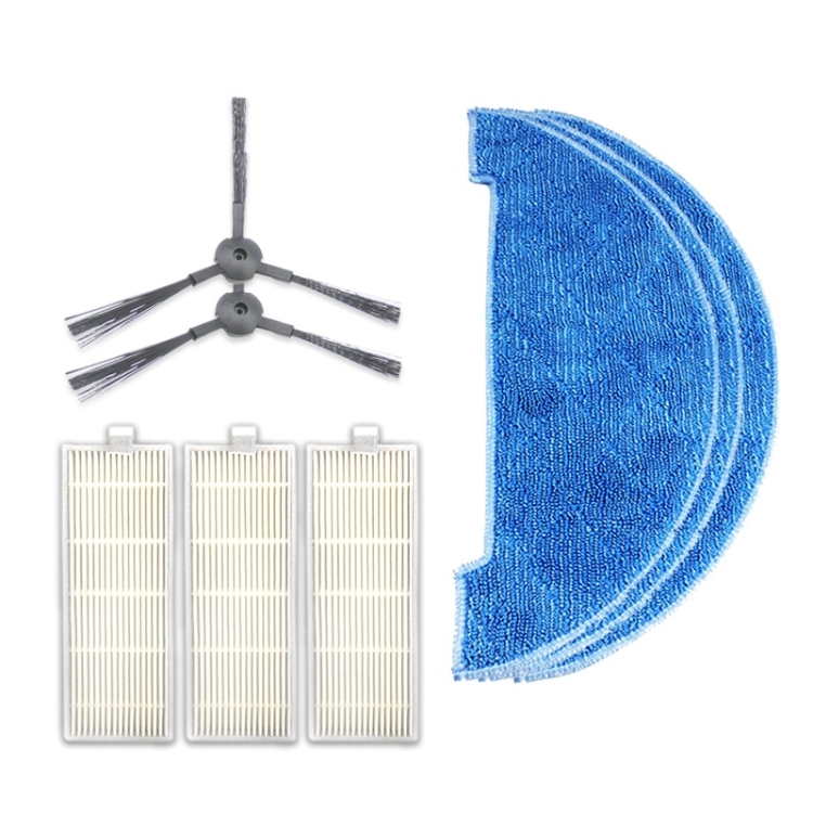 

XI294 1 Pair K614 Side Brushes + 3 PCS K636 Rags + 3 PCS I207 Filters for ILIFE A4 / T4