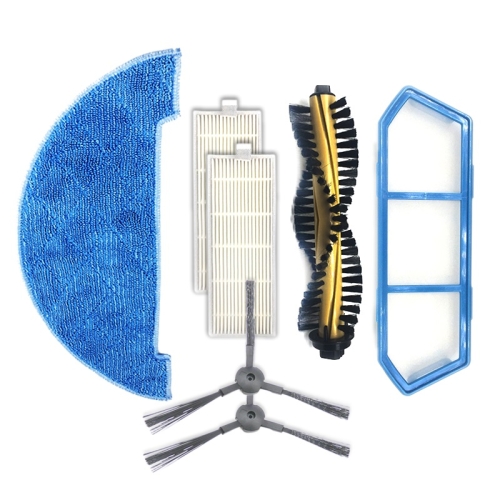 

XI298 A Pair Side Brushes K614 + Rag I261+ 2 PCS I207 Filters + I205 Initial Effect Filters + I202 Main Brush for ILIFE A4