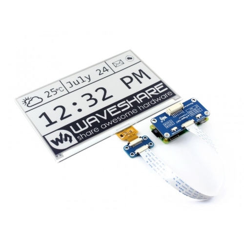 

Waveshare 7.5 inch 640x384 Pixel E-Ink Display HAT for Raspberry Pi