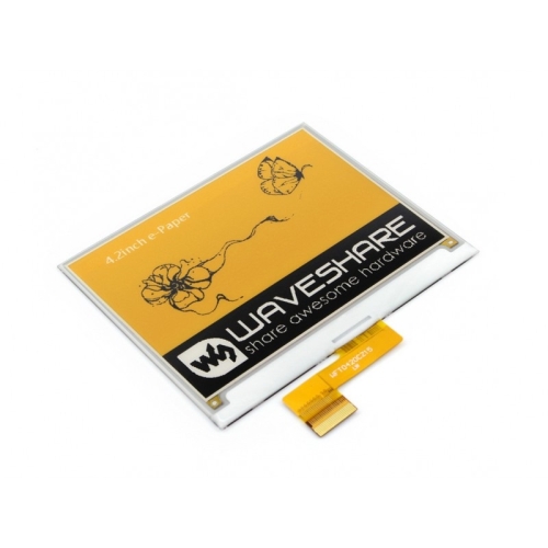 

Waveshare 4.2 inch 400x300 Pixel Yellow Black White Three-color E-Ink Raw Display