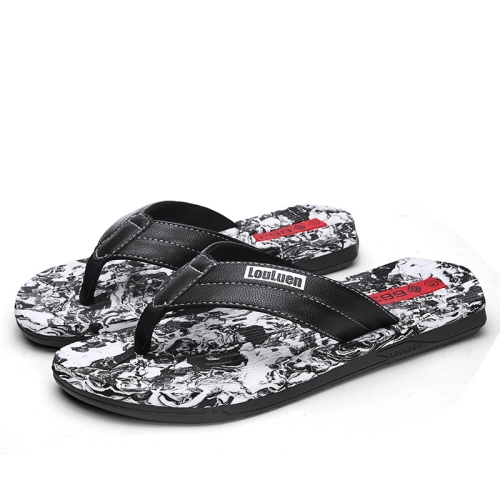 

Personality Pattern Fashion Trend Flip-flops for Men (Color:Black Size:40)