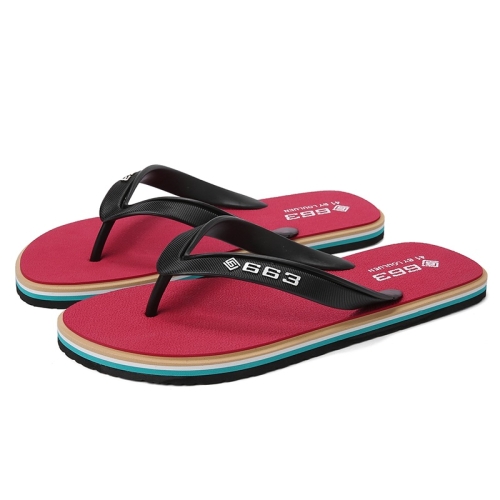

Trendy Fashion Casual Soft and Folding Resistance Flip-flops for Men (Color:Red Size:42)