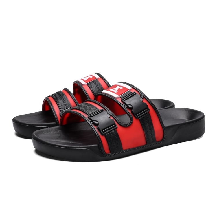 

Casual Fashion Lightweight and Comfortable Outdoor Slippers for Men (Color:Black Red Size:44)
