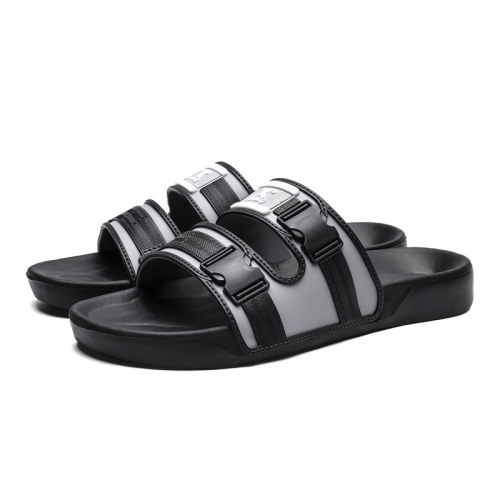 

Casual Fashion Lightweight and Comfortable Outdoor Slippers for Men (Color:Black Grey Size:44)