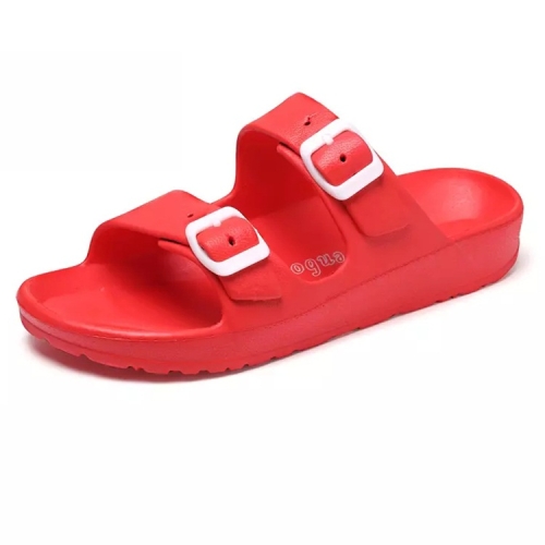 

Soft Lightweight Non-slip Wear-resistant Thick-bottom Home Casual Slippers for Women (Color:Red Size:39)