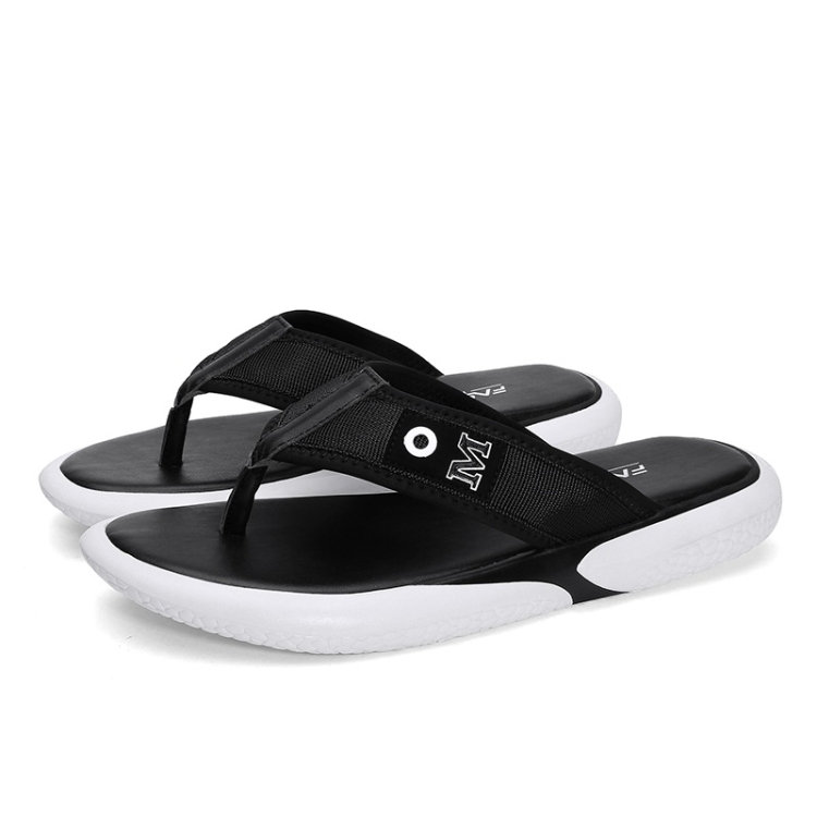 

Trendy Personality Webbing Lightweight and Comfortable Slippers for Men (Color:Black Size:43)