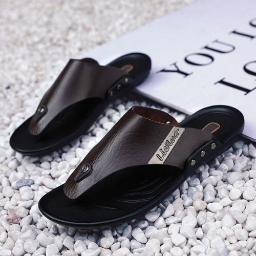 

Casual Fashion Trend Flip-flops for Men (Color:Dark Brown Size:41)