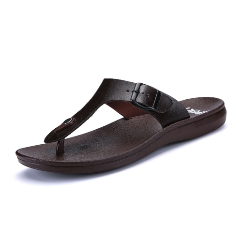 

Fashion and Simple Comfortable Flip Flops Slippers for Men (Color:Brown Size:41)