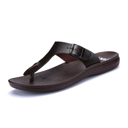 

Fashion and Simple Comfortable Flip Flops Slippers for Men (Color:Brown Size:44)