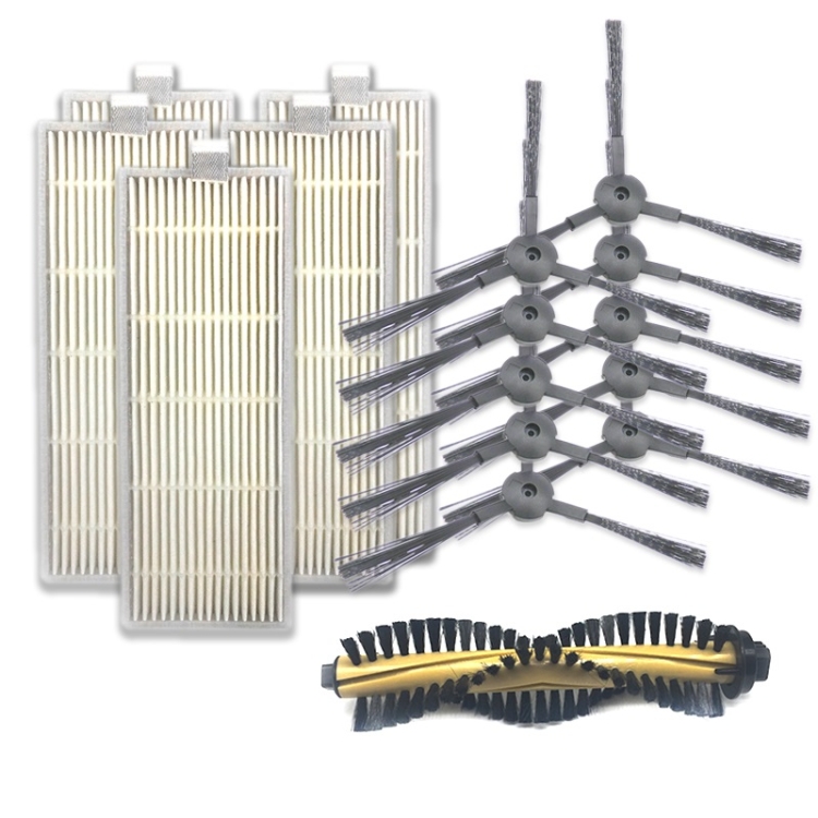 

XI218 5 Pairs K614 Side Brushes + 5 PCS I207 Filters + Main Brush I202 Set for ILIFE A4