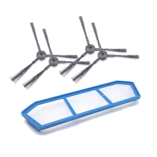 

XI219 2 Pairs K614 Side Brushes + I205 Initial Effect Filter for ILIFE A4 / A4S / A6